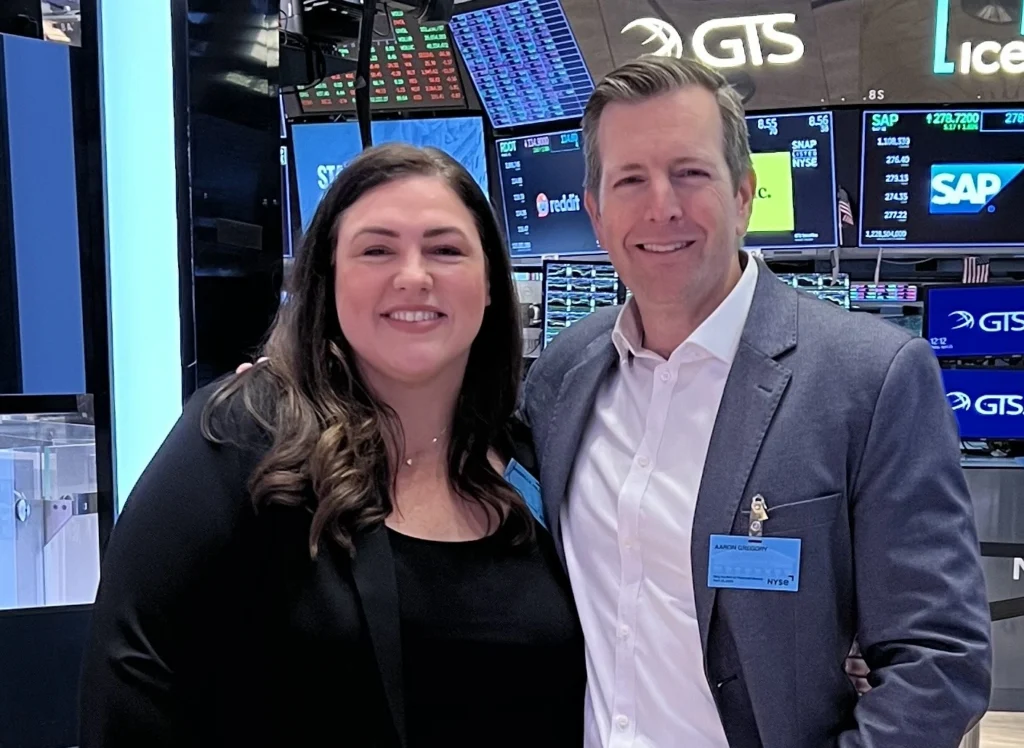 Upward co-founder Danielle Hill (left) and Aaron Gregory. (Upward Photo)