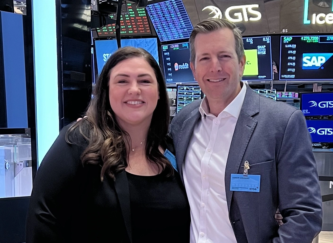 Upward co-founder Danielle Hill (left) and Aaron Gregory. (Upward Photo)