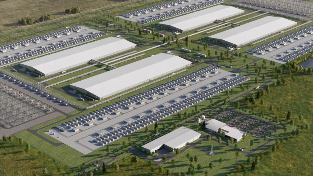 A rendering of Meta’s new 1GW, AI-optimized data center in Alberta, Canada.